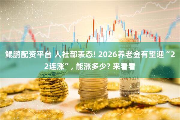 鲲鹏配资平台 人社部表态! 2026养老金有望迎“22连涨”, 能涨多少? 来看看